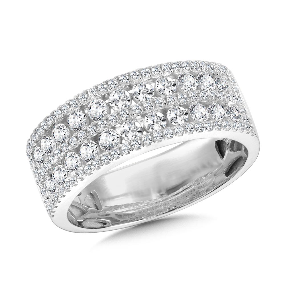 14K 5-Row Pave and Channel-Set Diamond Anniversary Band – Allen's Jewelers