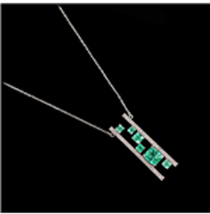 Diamond & Multi Emerald Pendant