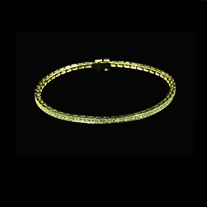 Light Green Tsavorite Flumine Bracelet