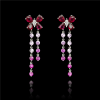 Ruby Sapphire Butterfly Earrings