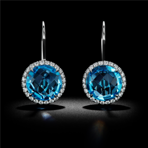 Topazius Halo Earrings