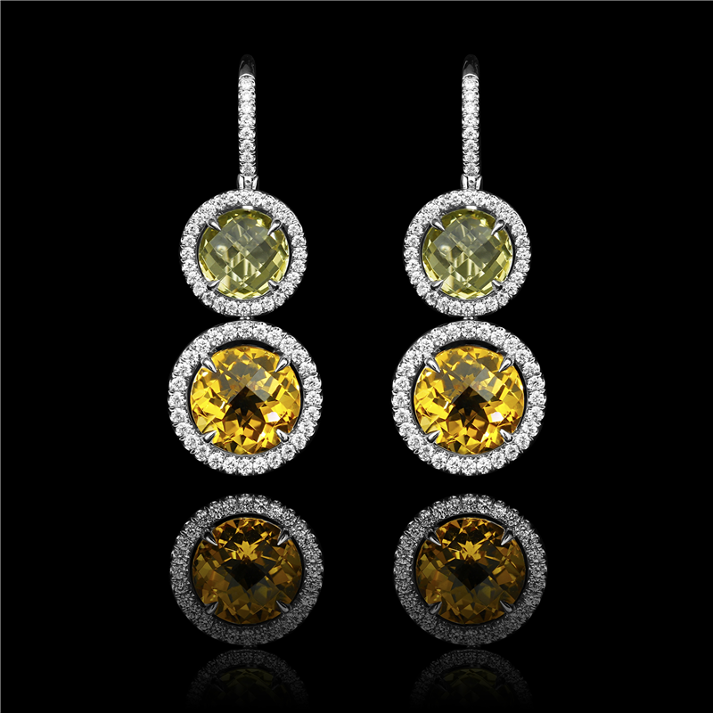 Doppio Halo Pave' Earrings