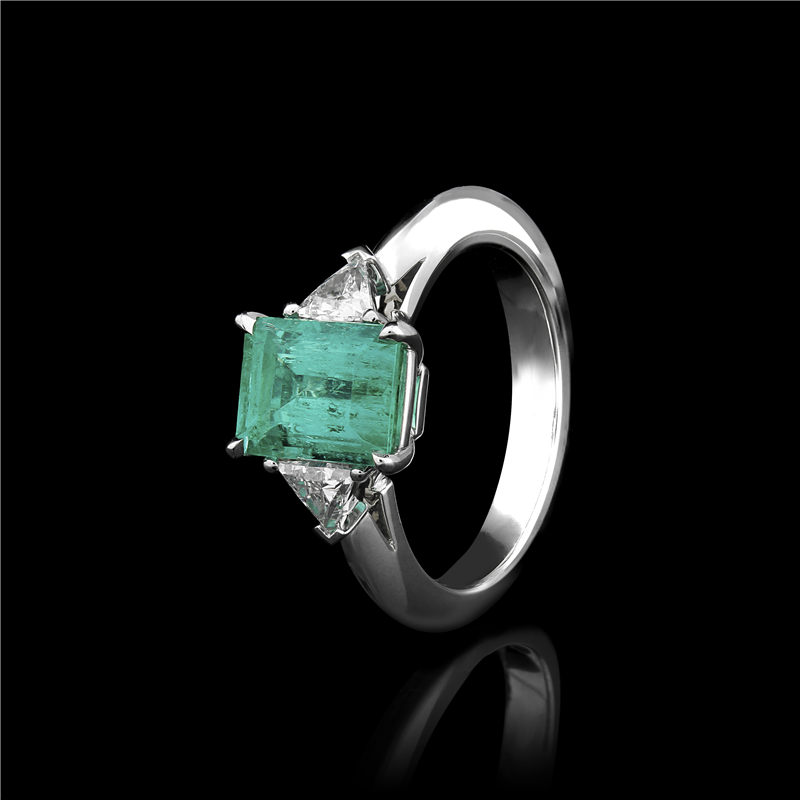 Esmeralda Brilliance 4.80 CTW Platinum Rings