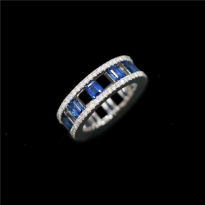 Sapphire And Diamond Platinum Rings